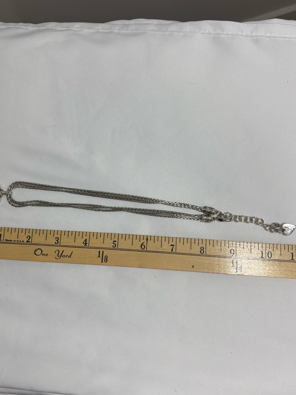 RETIRED Vintage Brighton OPHELIA Heart
Necklace SP Triple Strand -16 - Picture 4 of 4